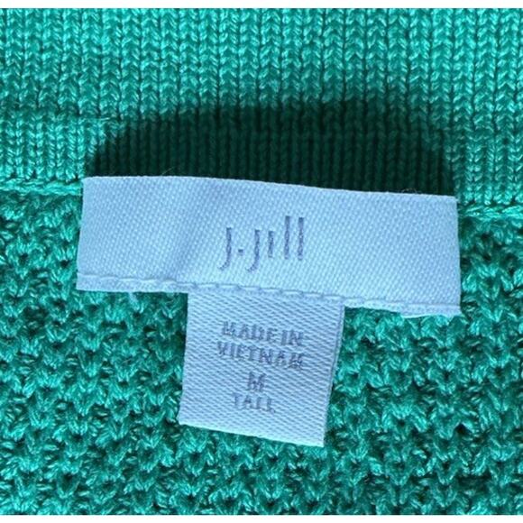 J Jill Sweaters Womens Green Cardigan Long Sleeve Button Up Collared Sz M Tall - Picture 3 of 9
